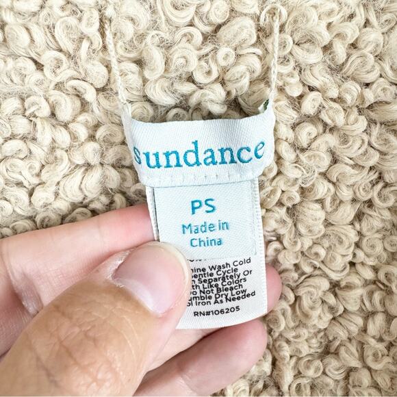 Sundance Augusta Floral Sherpa Reversible Hooded Coat Size SP Warm Cozy Oversize - Picture 9 of 13